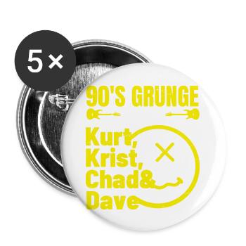 90s Grunge90Rock boy Copy Copy - Buttons large 2.2'' (5-pack) - white