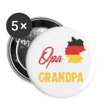 I Am German Opa Germany Flag For Grandad Father s - Buttons large 2.2'' (5-pack) - white