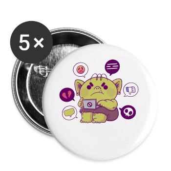 Don t Feed The Internet Trolls - Buttons large 2.2'' (5-pack) - white