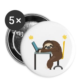 Internet Friends Day - Buttons large 2.2'' (5-pack) - white
