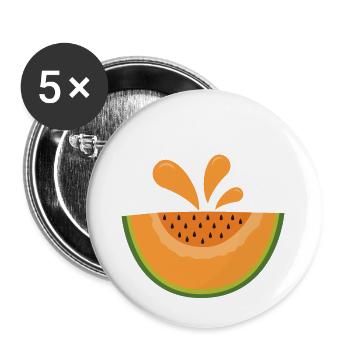 Melon Slice Of Happiness - Buttons large 2.2'' (5-pack) - white