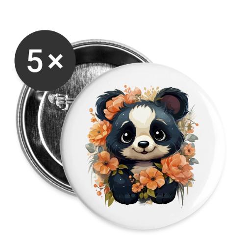 Panda Blossom Harmony - Buttons large 2.2'' (5-pack)