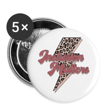 Inclusion Matters - Buttons large 2.2'' (5-pack) - white