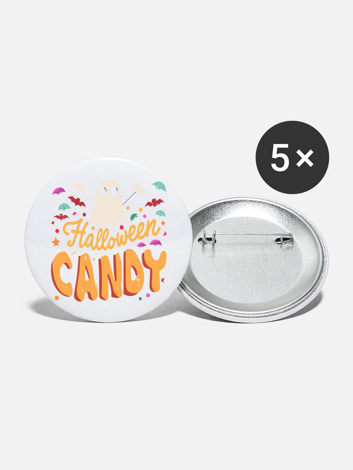 Candy Halloween - Buttons large 2.2'' (5-pack) - white