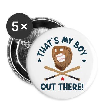 That's my boy - Buttons large 2.2'' (5-pack) - white