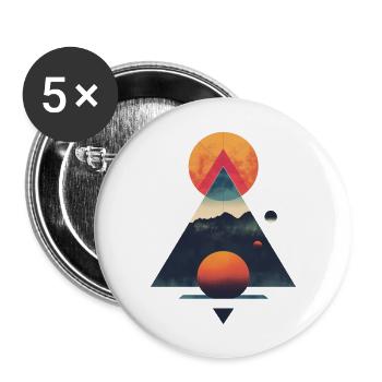 Inspirational Abstract - Buttons large 2.2'' (5-pack) - white
