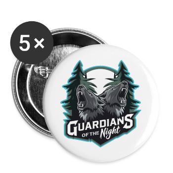 Guardians of the Night Design - Buttons large 2.2'' (5-pack) - white