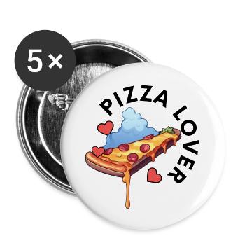 Love at First Slice - Buttons large 2.2'' (5-pack) - white