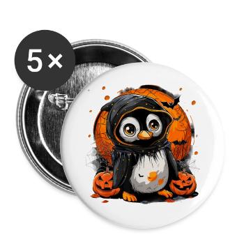 Witchcraft Penguin Pumpkin Spider Web Bats Hallowe - Buttons large 2.2'' (5-pack) - white