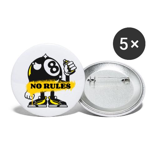 No Rules 8 Ball - Buttons large 2.2'' (5-pack)