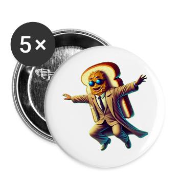 The Red Pill Sando - Buttons large 2.2'' (5-pack) - white