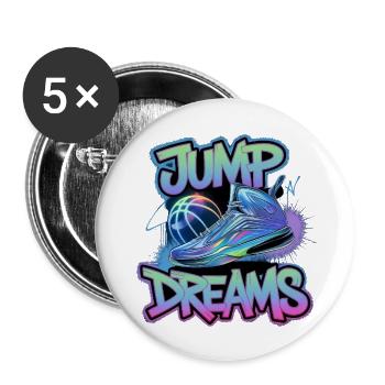 Sneaker Head Addict Fans Sneaker Jump Dreams Soar - Buttons large 2.2'' (5-pack) - white
