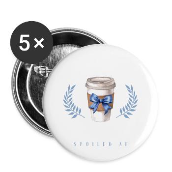 Blue Collar Wives Club Spoiled AF - Buttons large 2.2'' (5-pack) - white