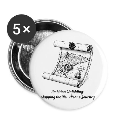 Unfolding Map of Ambition T-Shirt - Buttons large 2.2'' (5-pack)