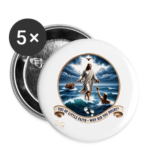Walking On Water Faith T Shirt, Christian Miracle - Buttons large 2.2'' (5-pack)