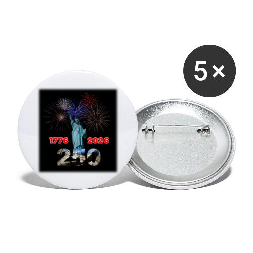 1776 - 2026 - 250 Years USA | Fireworks - Buttons large 2.2'' (5-pack)