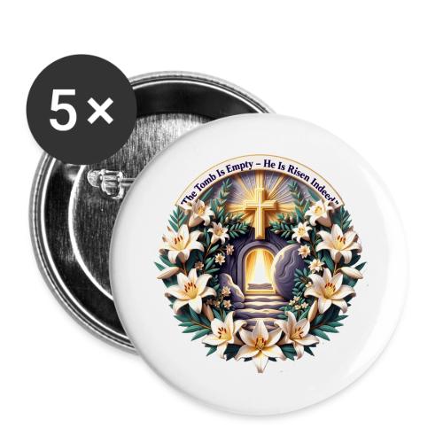 Easter The Tomb Is Empty T Shirt, Christian Gift - Buttons large 2.2'' (5-pack)