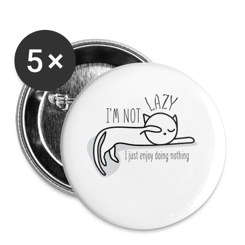 A lazy cute cat - Buttons large 2.2'' (5-pack)