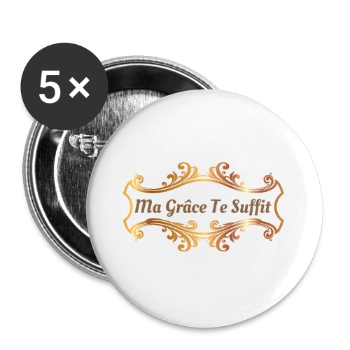 My Grace is enough - Buttons large 2.2'' (5-pack)