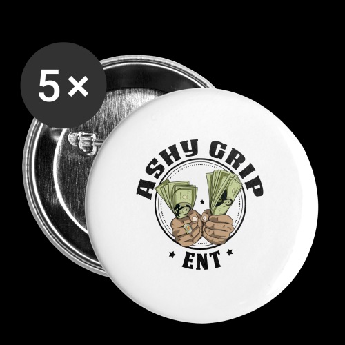 Ashy Grip Logo 2 - Buttons large 2.2'' (5-pack)
