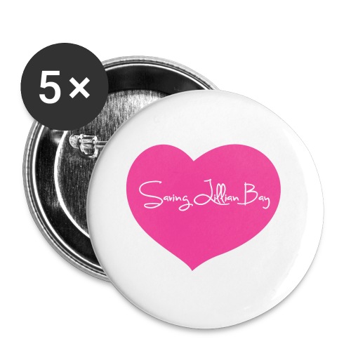 SLB t shirt heart - Buttons large 2.2'' (5-pack)