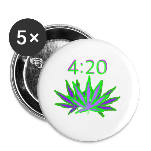 4:20 Weed Design - Buttons large 2.2'' (5-pack)