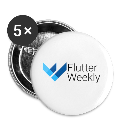 Flutter Weekly - Buttons large 2.2'' (5-pack)