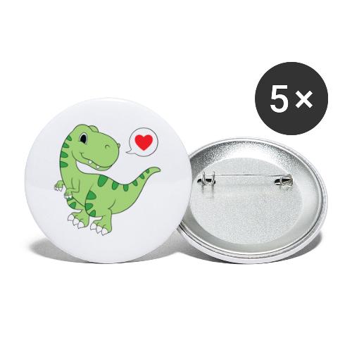 Dinosaur Love - Buttons large 2.2'' (5-pack)