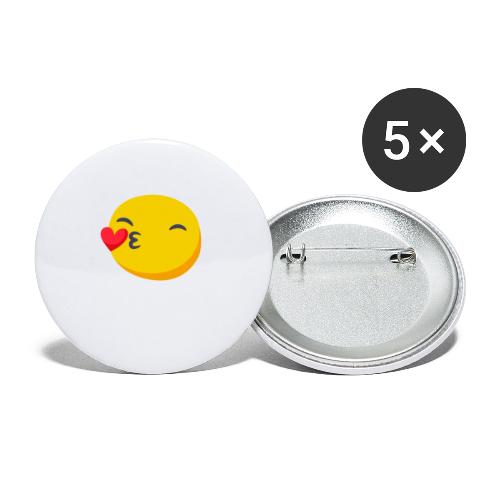 Kiss Heart - Buttons large 2.2'' (5-pack)