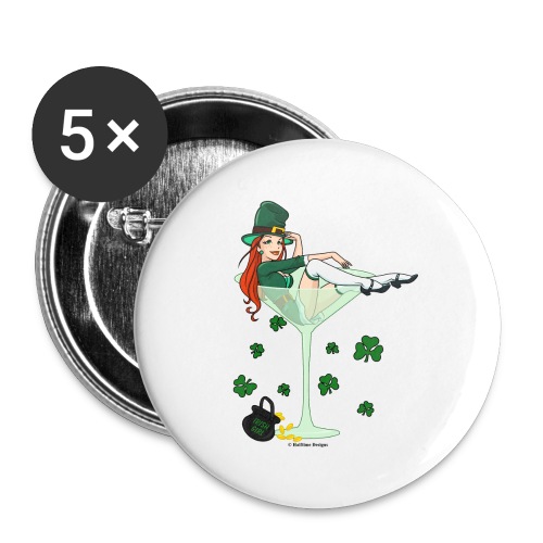 Irish Girl Martini - St. Patricks Day - Buttons large 2.2'' (5-pack)