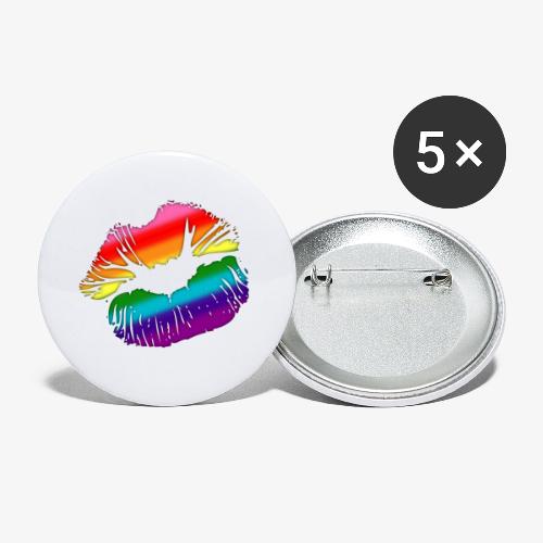 Original Gilbert Baker LGBTQ Love Rainbow Pride - Buttons large 2.2'' (5-pack)