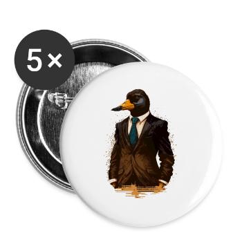 Funny Duck - Buttons large 2.2'' (5-pack) - white