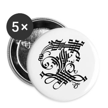 Medieval Core Medieval Initials Castle Core - Buttons large 2.2'' (5-pack) - white