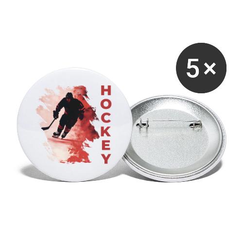 Hockey Fire - Buttons large 2.2'' (5-pack)