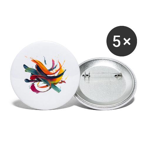 Colorful Waves - Buttons large 2.2'' (5-pack)