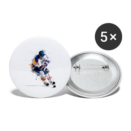 Hockey: Icy Streaks - Buttons large 2.2'' (5-pack)