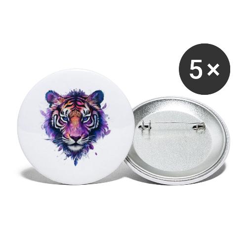 Mystic Violet Tiger - Buttons large 2.2'' (5-pack)