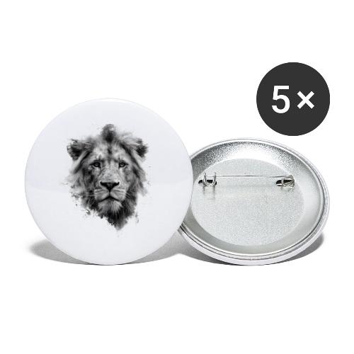 Lion: Monochrome King - Buttons large 2.2'' (5-pack)