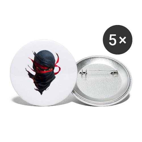 Crimson Stare Ninja - Buttons large 2.2'' (5-pack)