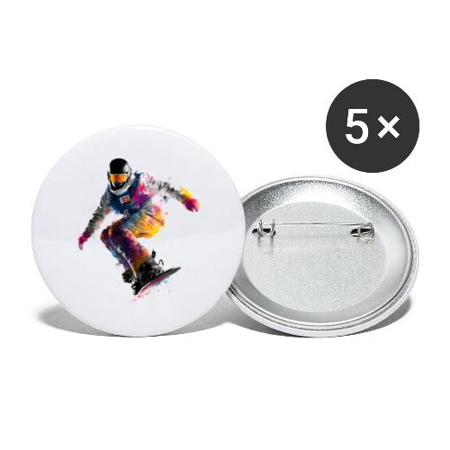 Snowboarding: Frozen Palette - Buttons large 2.2'' (5-pack)