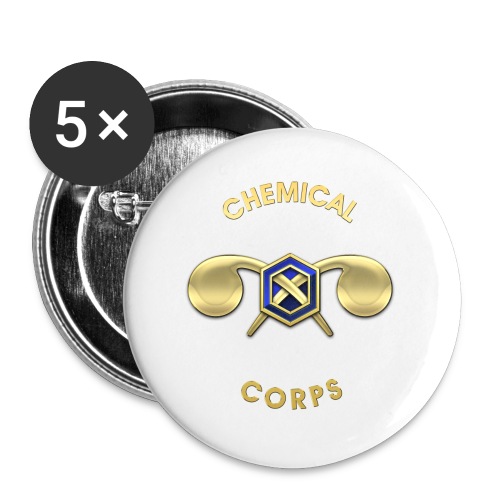 Chemical Corps Branch Insignia - Buttons large 2.2'' (5-pack)