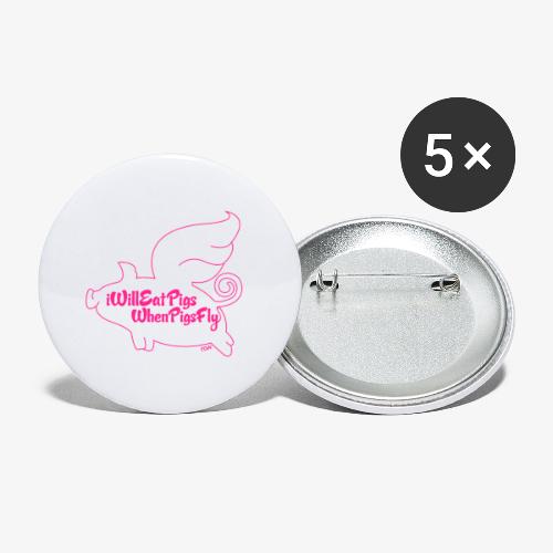 When Pigs Fly Pink - Buttons large 2.2'' (5-pack)