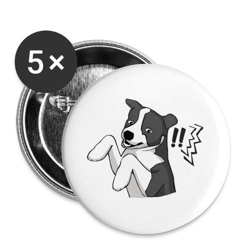 Surprised Border Collie - Buttons large 2.2'' (5-pack)