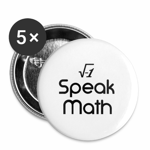 i Speak Math - Buttons large 2.2'' (5-pack)