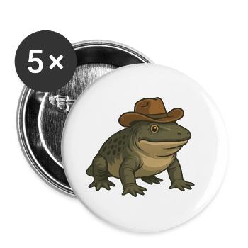 Prehistoric amphibian cartoon Texas evolution rept - Buttons large 2.2'' (5-pack) - white