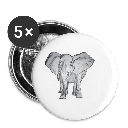 Big Elephant - Buttons large 2.2'' (5-pack)