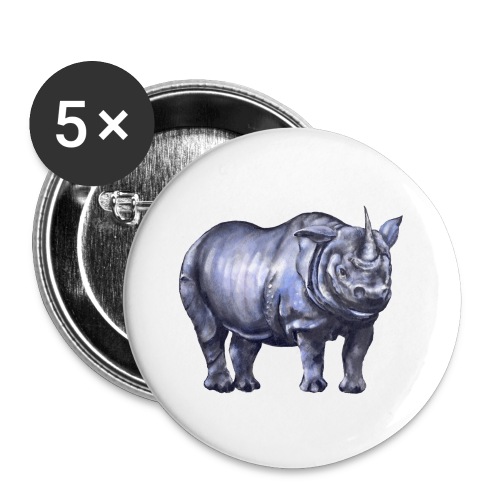 One horned rhino - Buttons large 2.2'' (5-pack)
