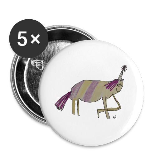 Party unicorn - Buttons large 2.2'' (5-pack)