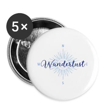 Wanderlust travel traveling Wanderlust travel trav - Buttons large 2.2'' (5-pack) - white