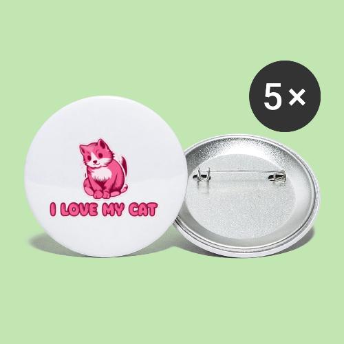 I love my cat - Buttons large 2.2'' (5-pack)